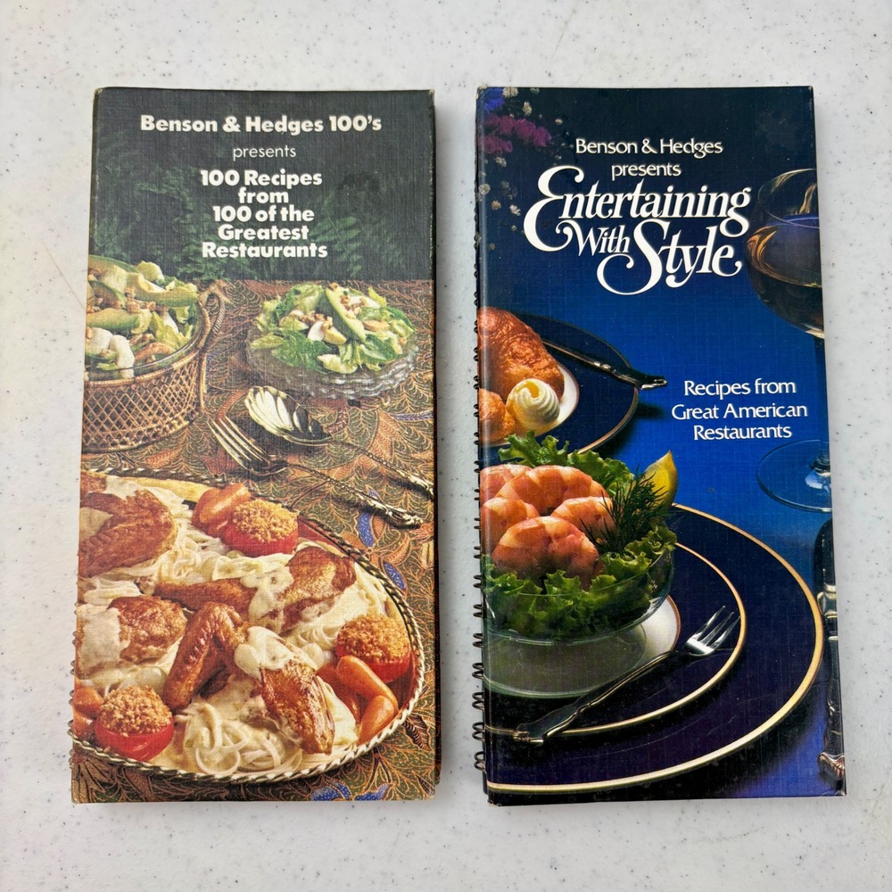 VTG Benson & Hedges 2‎ Cookbooks 100 Recipes from Great American Restaurants